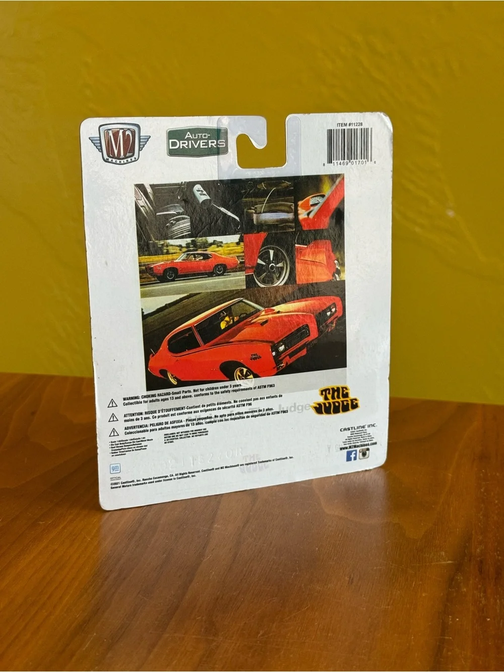M2 Machines 1969 Pontiac GTO Judge Orange Die-Cast Toy Car